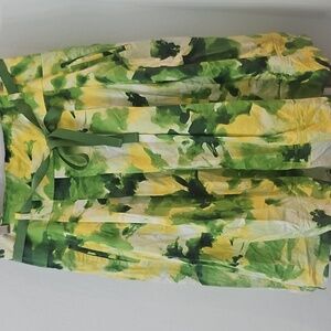 Jones New York Green and Yellow Floral Skirt